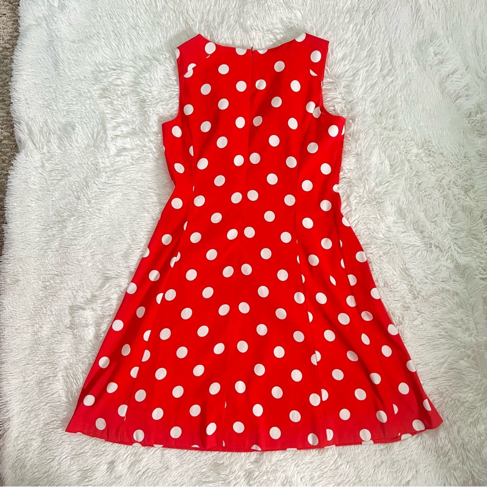 AGB Orange and White Polka Dot Dress - Picture 6 of 7